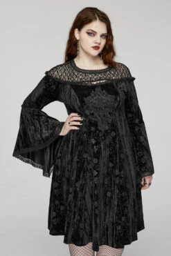 Rose Funeral Velvet Dress [Plus Size] -Vampirefreaks Sale Store steampunk fashion 5f10f673 9d05 4267 8084 dc7f49f97b4d