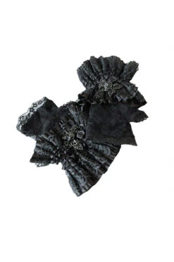 Haunted Corridor Frilly Lace Gloves -Vampirefreaks Sale Store steampunk goth fingerless gloves