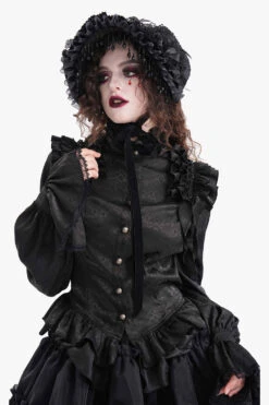 Haunted Manor Ruffled Long Sleeve Blouse