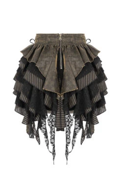 Cabinet Of Curiosities Layered Ruffle Skirt -Vampirefreaks Sale Store steampunk womens fashion