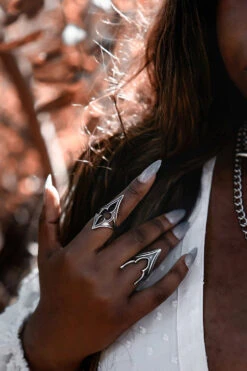 Twisted Fate Ring -Vampirefreaks Sale Store steel goth ring