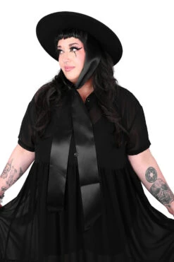 Cheyenne Hard Brim Hat -Vampirefreaks Sale Store street goth hat
