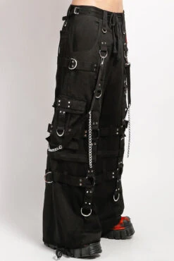 Tripp NYC Harness Dark Street Pants [BLACK] -Vampirefreaks Sale Store street gothic pants