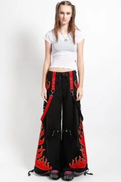 Tripp NYC Flame Dark Street Pants [BLACK/RED] -Vampirefreaks Sale Store streetgoth pants 4ae2211b 3510 44f3 9e55 9bca2d764030