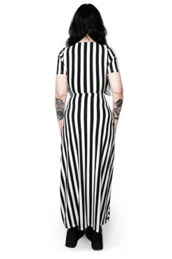 Beetle M-Line Maxi Dress -Vampirefreaks Sale Store stripe dress