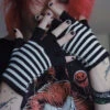 Striped Fingerless Gloves [Multiple Colors Available] -Vampirefreaks Sale Store striped gloves 40b62bb0 9d4e 4b2f 9c3d 19d6f42342ef