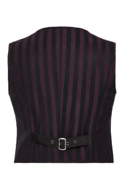 Crimson Manor Striped Waistcoat [Black/Red] -Vampirefreaks Sale Store striped vest c901e990 1382 43cf 8d45 8cb809c3c60f