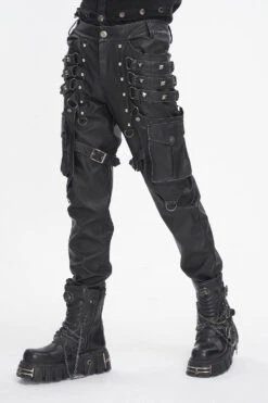 Vegan Leather Utility Goth Pants