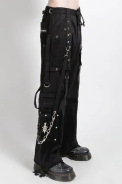 Tripp NYC Symbol Pants [Black/Black] -Vampirefreaks Sale Store studded punk tripp pants
