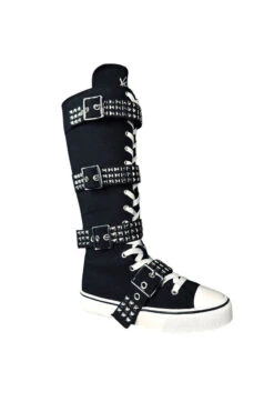 Rawr XD High-Top Studded Sneakers [Black/Silver]