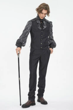 Boneash Striped Pants -Vampirefreaks Sale Store sweeney todd steampunk clothes