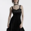 Midnight Spell Velvet Slip Dress [Black]