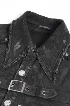 Mutiny Distressed Sleeveless Vest -Vampirefreaks Sale Store tattered vest