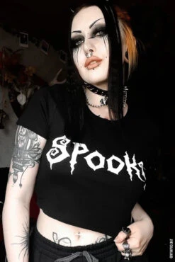 Spooky Crop Top 20 Spooky Crop Top -Vampirefreaks Sale Store tim burton shirt