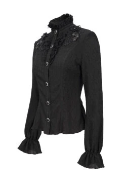 Báthory Blooms Ruffled Victorian Top -Vampirefreaks Sale Store trad goth shirts