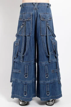 Tripp NYC Ring Strap Pants [Indigo Denim] -Vampirefreaks Sale Store tripp nyc clothing