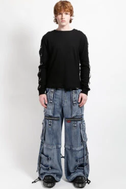 Tripp NYC X-Strap Pants [Blue-Fog Wash] -Vampirefreaks Sale Store tripp nyc pants 5d1b0df6 1b83 4ef2 a63a 88bc547db1f7