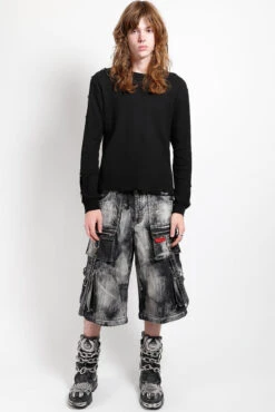 Tripp NYC Zip Lock Storm Wash Pants [Black Denim] -Vampirefreaks Sale Store tripp nyc shorts 29b2d16f 337c 43cf bba7 aeb2642bccc9