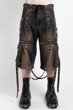 Tripp NYC Dirty X-Strap Pants [DIRTY WASH BLUE DENIM] -Vampirefreaks Sale Store tripp shorts