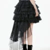 Goth Cake Layered Ruffle Skirt With Mesh Train -Vampirefreaks Sale Store tulle layered skirt