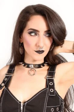 Shadowlands Spiked Choker [BLACK] -Vampirefreaks Sale Store u7usRtug