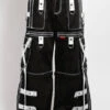 Tripp NYC X-Strap Zip Off Pants [Black/White] -Vampirefreaks Sale Store urban goth clothes