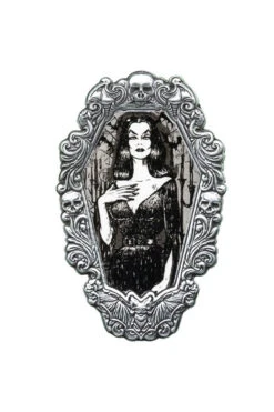 Vampira Gorey Gothic Frame Enamel Pin