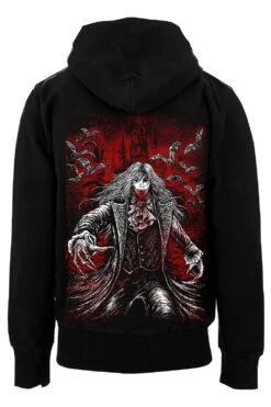 Vampire Bloodfeast Hoodie -Vampirefreaks Sale Store vampire bloodfeasta zipper hoodie back blank sleeves