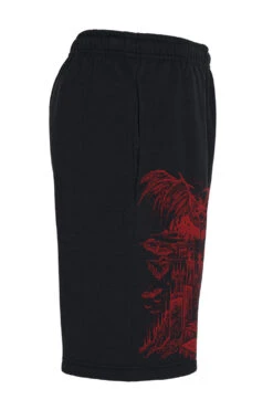 Vampire Castle Sweat Shorts [Unisex] -Vampirefreaks Sale Store vampire castle fleece shorts side
