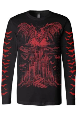 Vampire Castle T-shirt [BLOOD RED] -Vampirefreaks Sale Store vampire castle red longsleeve tshirt