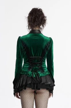 Green Witch Velvet Batwing Collar Buttoned Top [Green] -Vampirefreaks Sale Store vampire clothes 5efa562b 548c 4044 9697 55dc55f17b6f