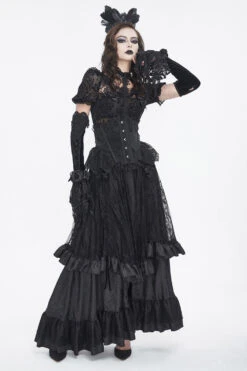 Tattered Witch Velvet Gloves -Vampirefreaks Sale Store vampire gothic gloves