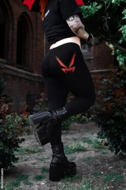 Vampire Bat Leggings [Red Bats] -Vampirefreaks Sale Store vampire leggings