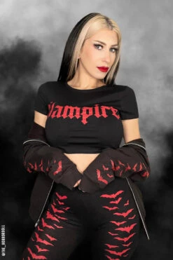 Vampire Bat Leggings [Red Bats] -Vampirefreaks Sale Store vampire outfit