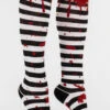 Sanguine Stripes Blood Splatter Knee High Socks -Vampirefreaks Sale Store vampire socks