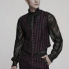 Crimson Manor Striped Waistcoat [Black/Red] -Vampirefreaks Sale Store vampire vest 47646cbf 826b 4625 bcd4 89d3653eaf10
