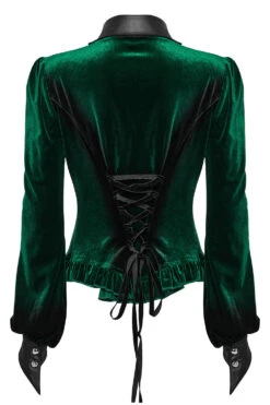 Green Witch Velvet Batwing Collar Buttoned Top [Green] -Vampirefreaks Sale Store velvet top d0ef9cca d40d 4e15 9b62 2844f4af2977