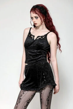 Dark Monarch Velvet Tank Top