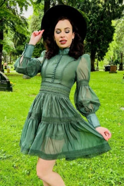 Morgana - Romantic Victorian Inspired Party Dress [Sage] -Vampirefreaks Sale Store vintage dress ae6a8199 bc6f 4f28 bf7d fe37a4ba6b9b