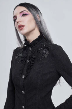 Báthory Blooms Ruffled Victorian Top -Vampirefreaks Sale Store vintage goth fashion