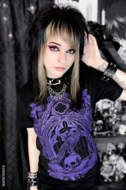 Quoth The Raven T-shirt [PURPLE] -Vampirefreaks Sale Store vintage gothic tshirt