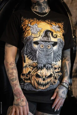 Halloween Owl T-shirt -Vampirefreaks Sale Store vintage halloween shirt