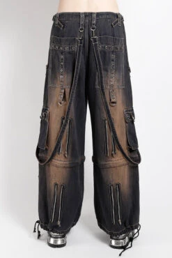 Tripp NYC Zip Lock Pants [Dirty Wash Blue Denim] -Vampirefreaks Sale Store wasteland jeans