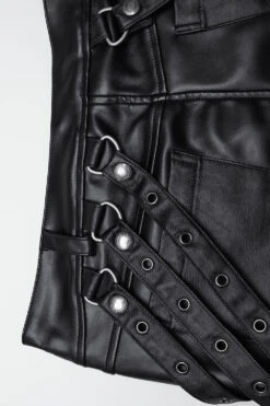 Deadlands Hardware Vegan Leather Pants -Vampirefreaks Sale Store wasteland pants