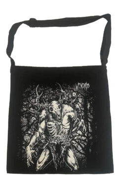 Shoulder Sling Zipper Tote Bag -Vampirefreaks Sale Store wendigo shoulder tote