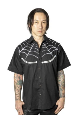 Spiderweb White Western Shirt -Vampirefreaks Sale Store western goth shirt 5c7fb8fc 3697 4857 b35a 447f656b8442
