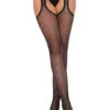 LEG AVENUE Wicked Cut Out Fishnet Suspender Tights -Vampirefreaks Sale Store western gothic tights