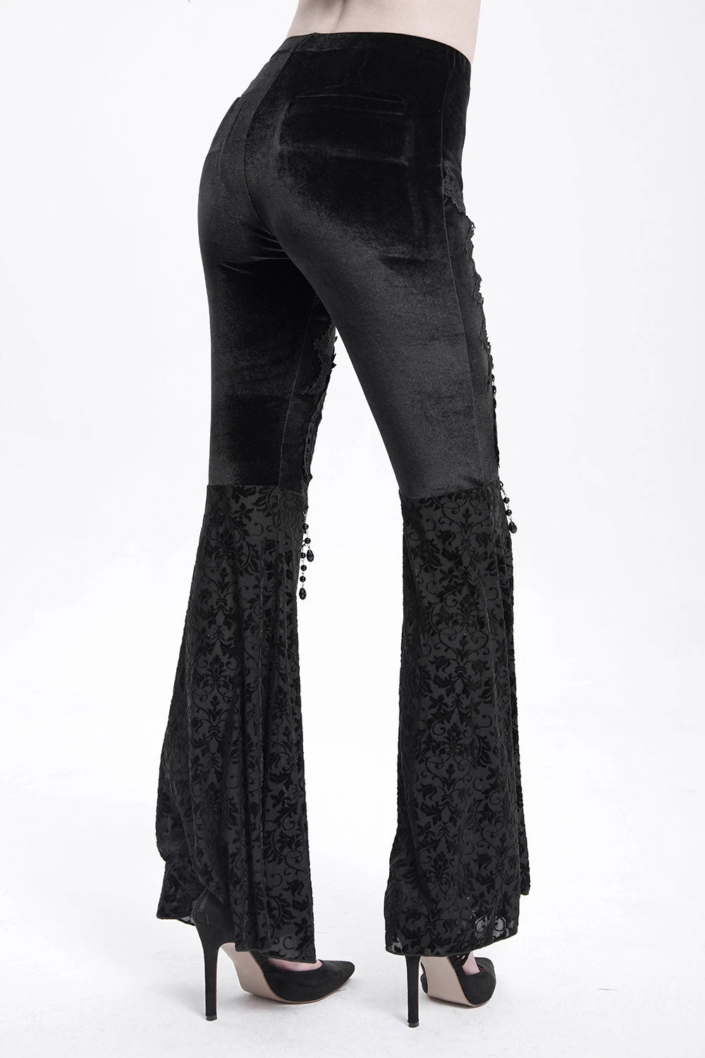 Dark Countess Embroidered Velvet Flares 5 Dark Countess Embroidered Velvet Flares - Image 5