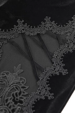 Dark Countess Embroidered Velvet Flares 16 Dark Countess Embroidered Velvet Flares -Vampirefreaks Sale Store whimsical goth clothes