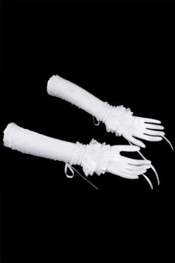 Ghost Lace Gloves -Vampirefreaks Sale Store white gloves